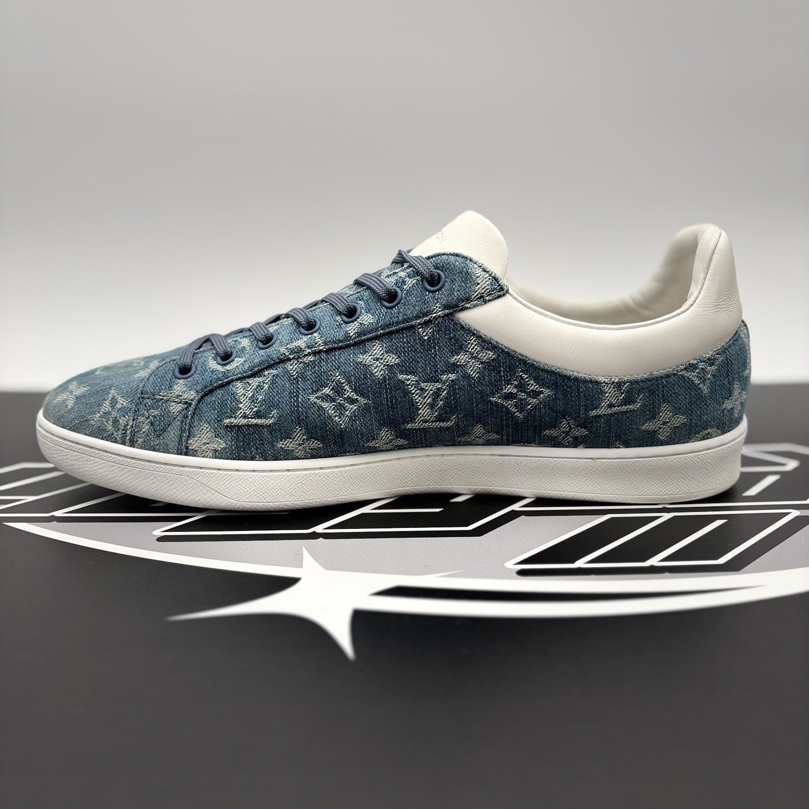 Size 11 LV (12-12.5 US) - Louis Vuitton Luxembourg ‘ Denim Monogram ‘ | GOOD!