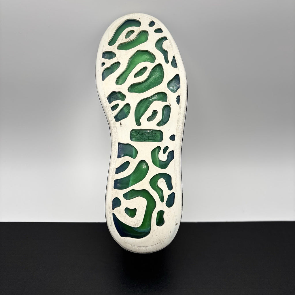 Size 45 (12 US) Alexander McQueen ' Transparent Sole White, Lime '