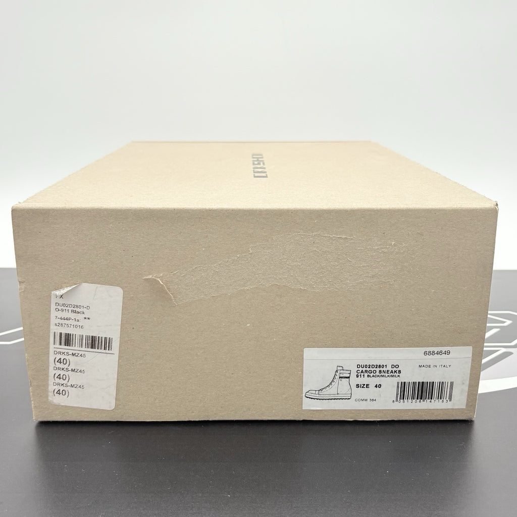 Size 40 (7 US) Rick Owens Ramones Cargo ' Black Milk ' | SUPER CLEAN!