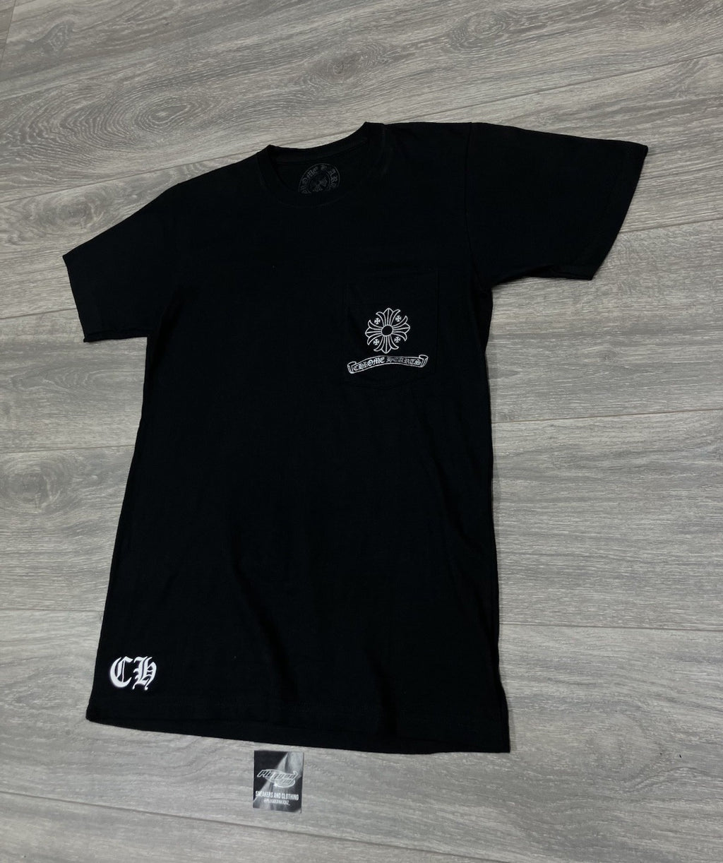 Size Small - Chrome Hearts Square Cross Pocket T-Shirt ' Black '| GOOD CONDITION