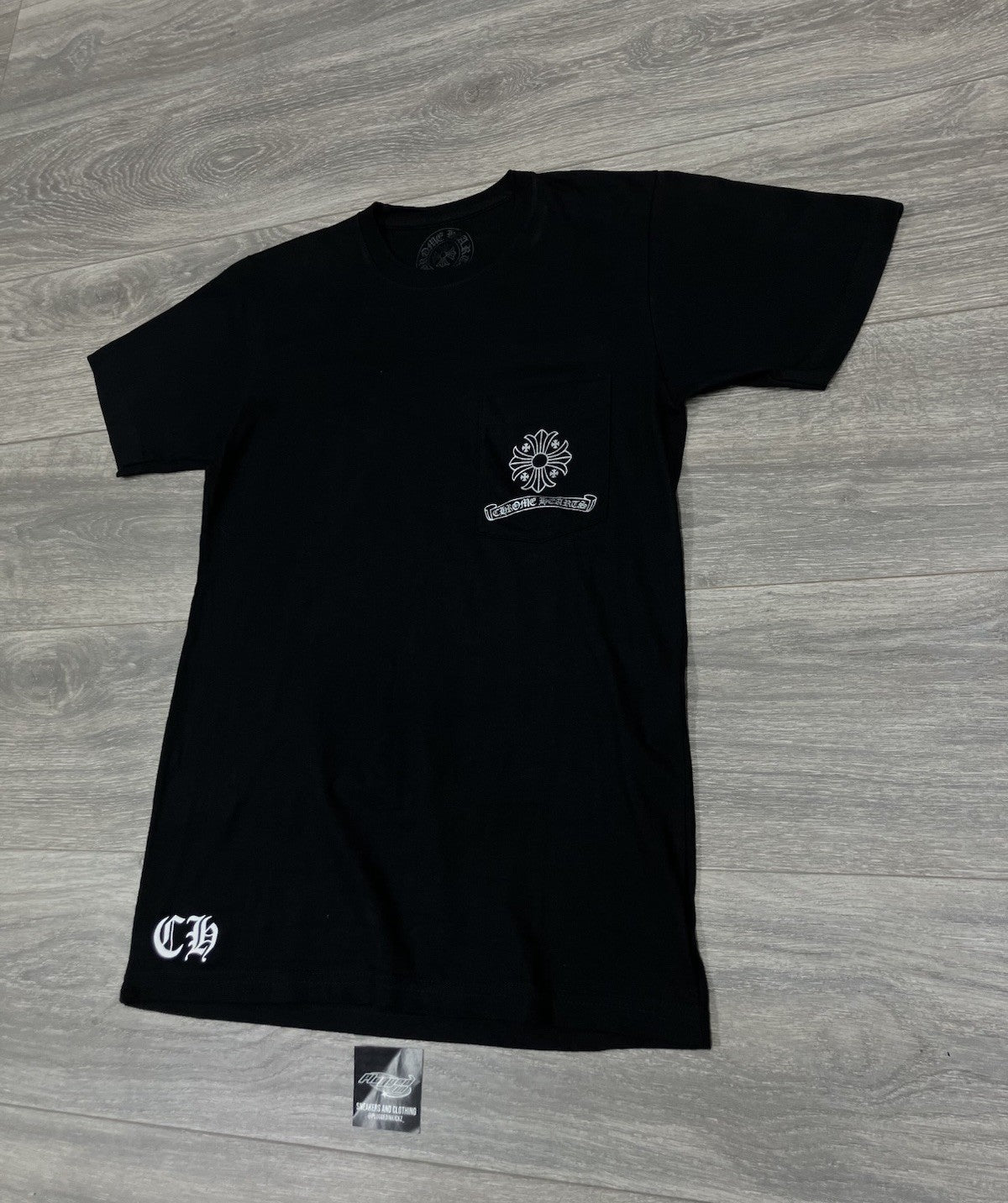 Size Small - Chrome Hearts Square Cross Pocket T-Shirt ' Black '| GOOD CONDITION