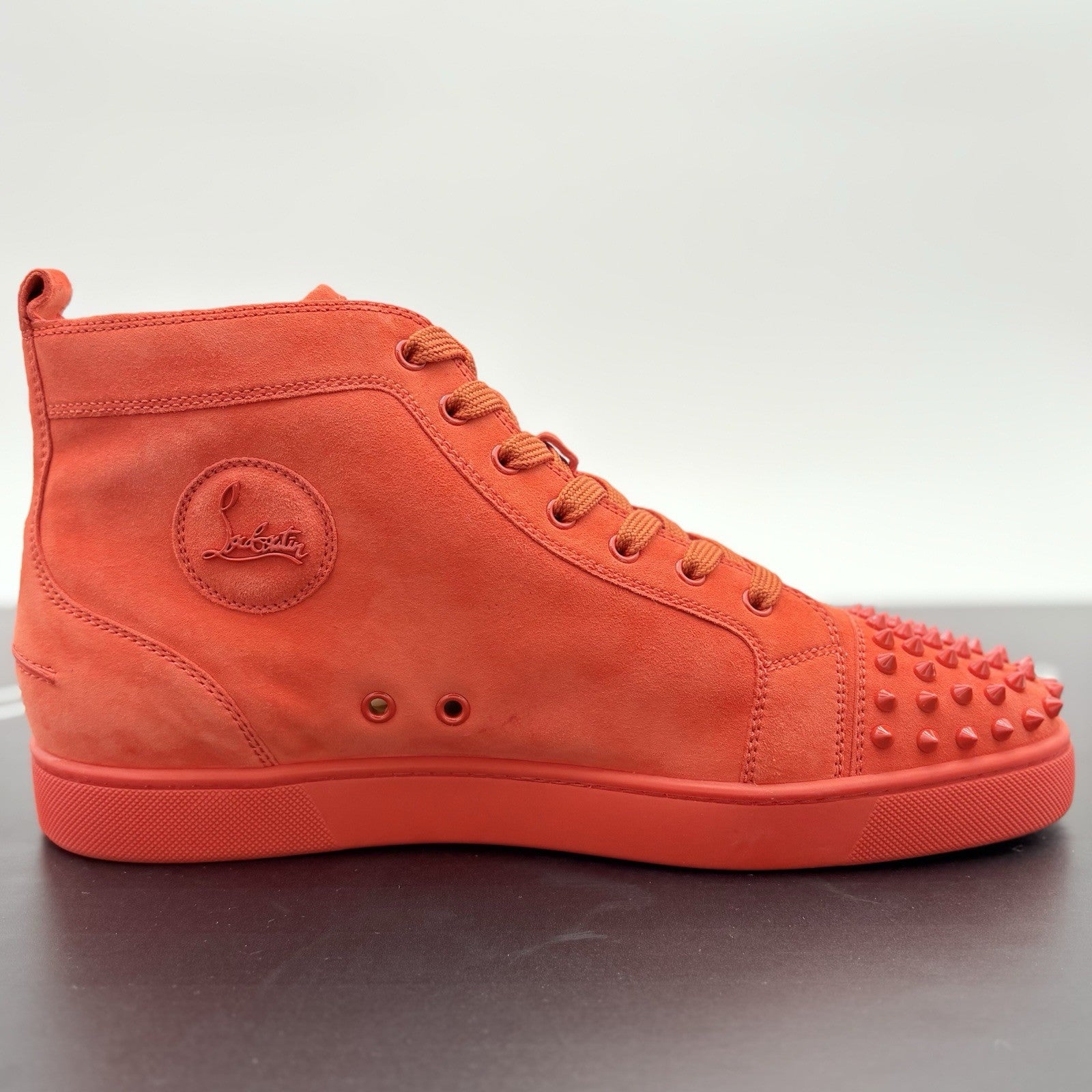 Size 45.5 (12.5 US) - Christian Louboutin Spikes ' Orange ' | BRAND NEW!
