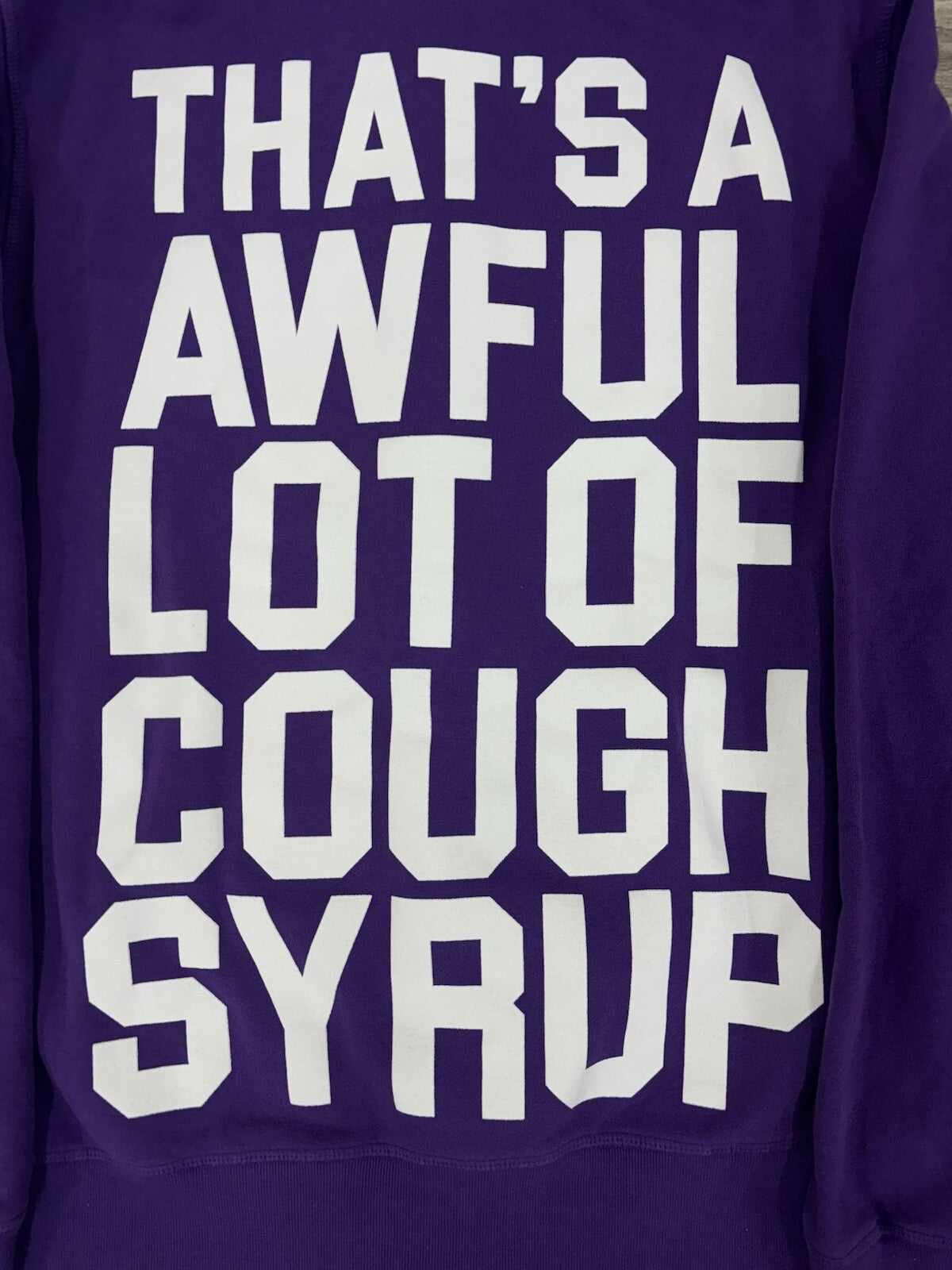 Size L - Awful Lot Of Cough Syrup Full Zip Up ‘ Purple ‘ | BRAND NEW!