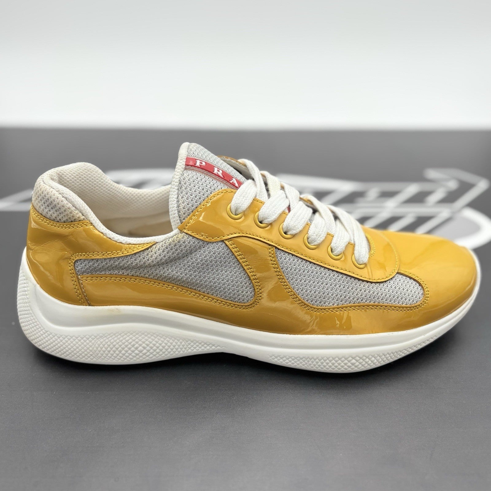 Size 6.5 UK (7.5 US) Prada Americas Cup ' Yellow White '