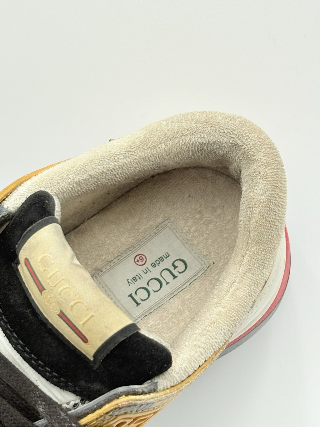 Size 6.5 G (7 US) - Gucci Ultrapace ' Yellow Tejus Printed '