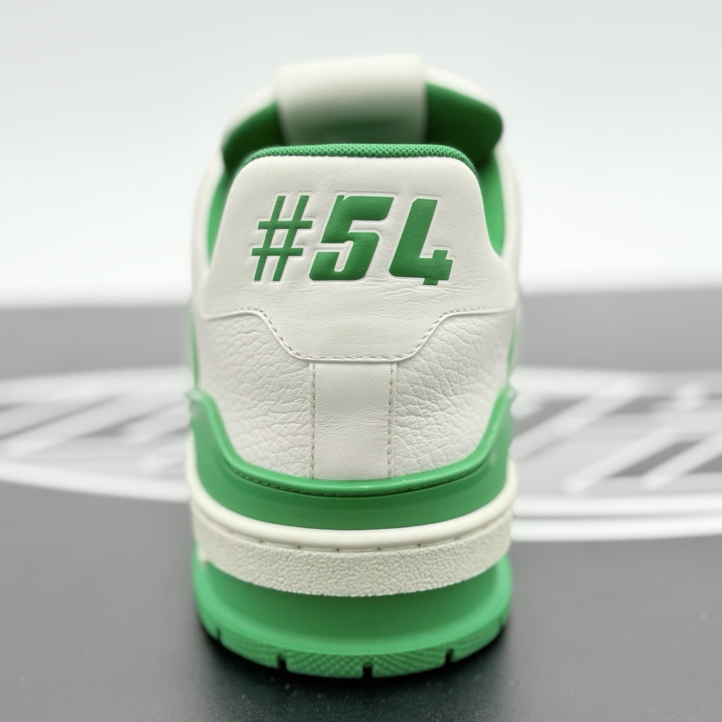 Size 9 LV (10-10.5 US) - Louis Vuitton Trainer ' White Green ' | ONLY WORN 1-3x