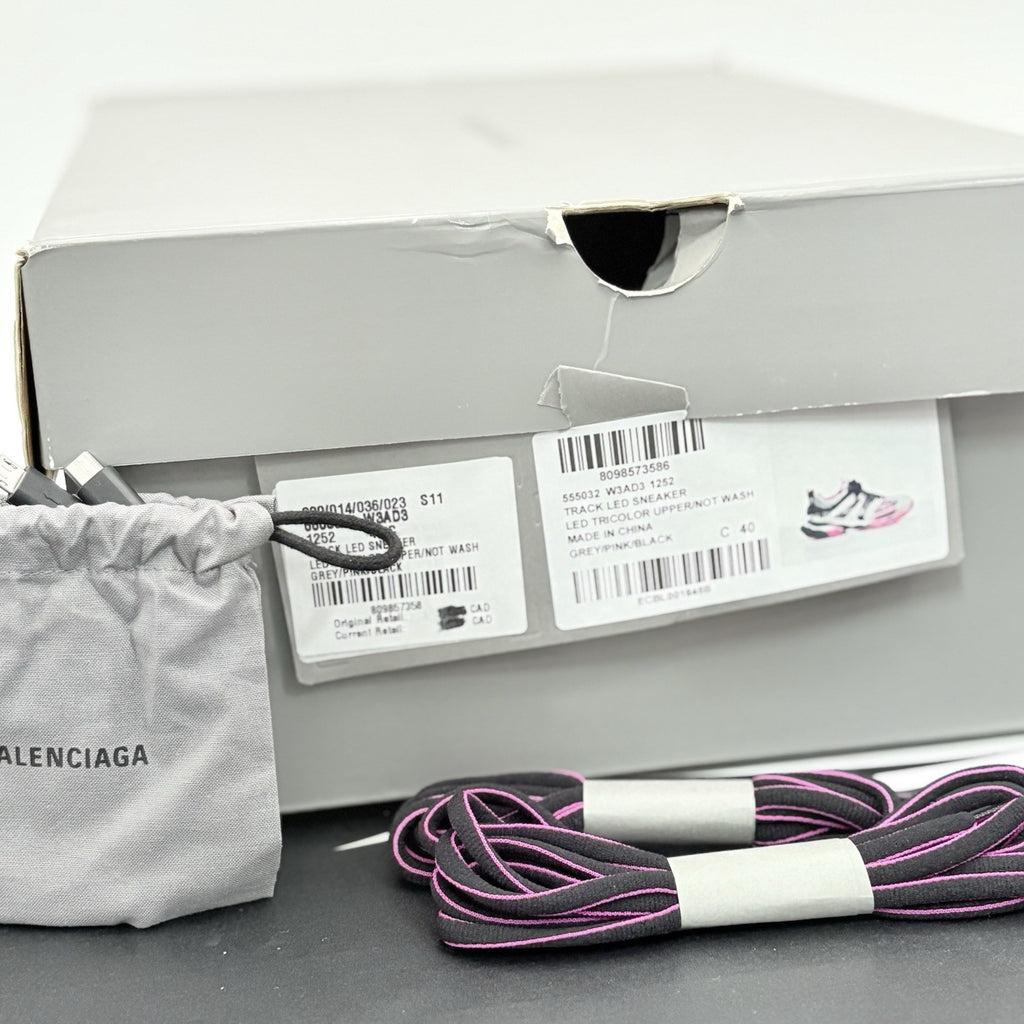 Size 40 - Balenciaga Track LED ' Pink White Black ' | BRAND NEW!