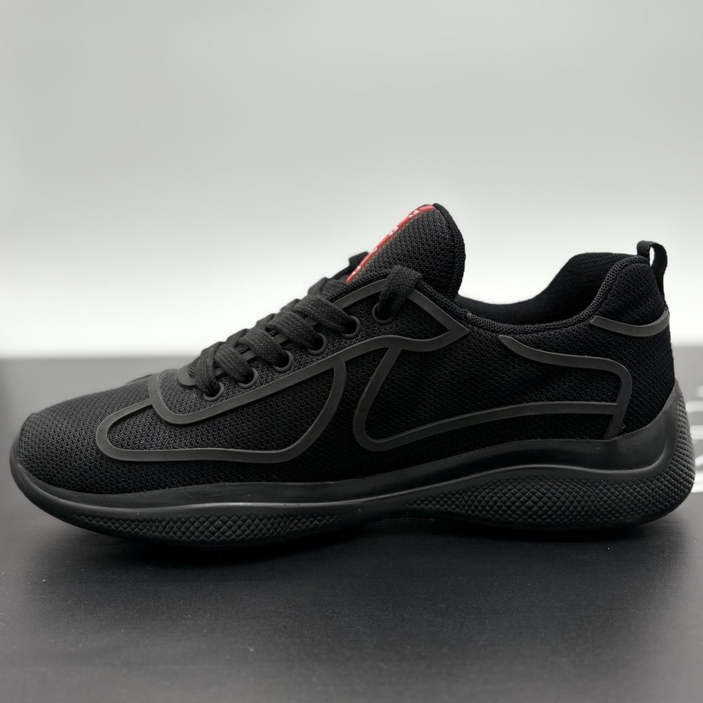 Size 7 UK (8 US) - Prada Americas Cup Sneakers ' Black ' | BRAND NEW!