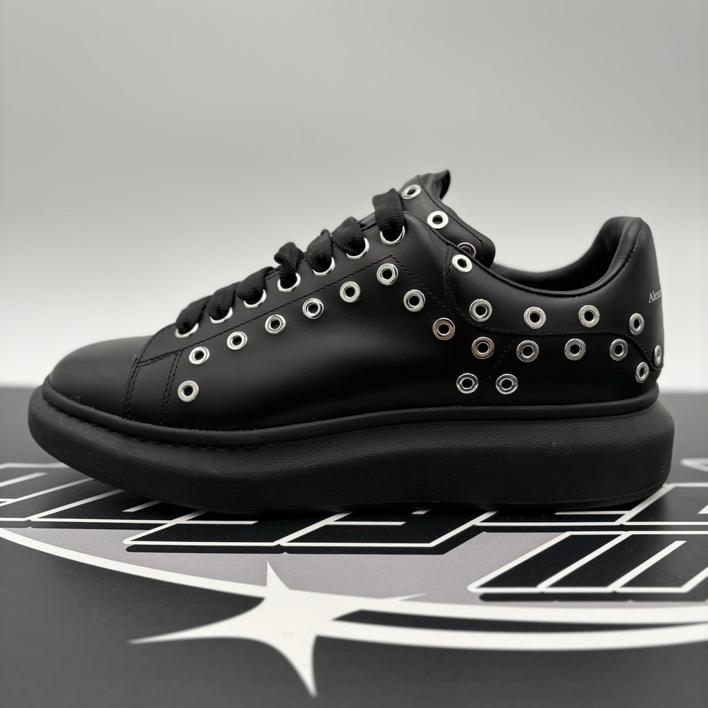 Size 43.5 (10.5 US) Alexander McQueen ' Black Silver Eyelets ' | GREAT COND!
