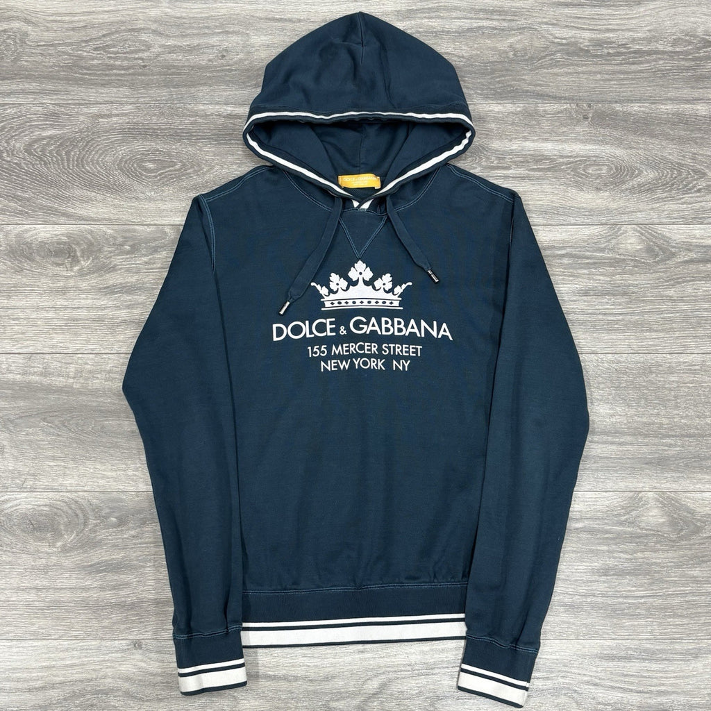Size S - Dolce & Gabbana Crown Hoodie NY ' Blue ' | SUPER CLEAN!