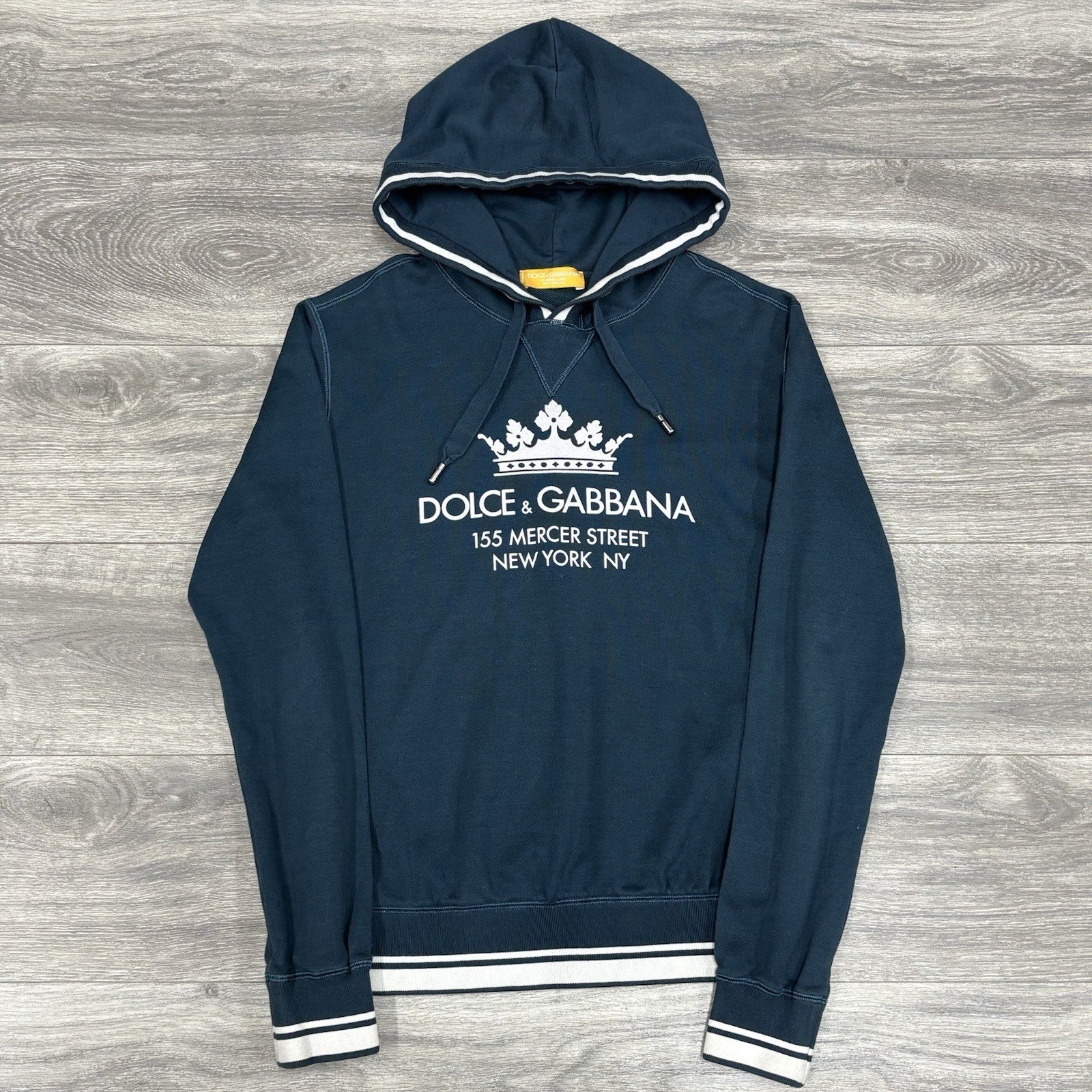 Size S - Dolce & Gabbana Crown Hoodie NY ' Blue ' | SUPER CLEAN!
