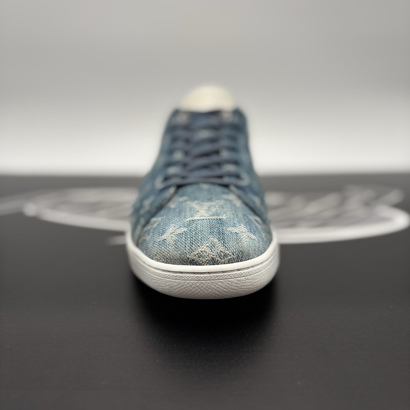 Size 11 LV (12-12.5 US) - Louis Vuitton Luxembourg ‘ Denim Monogram ‘ | GOOD!