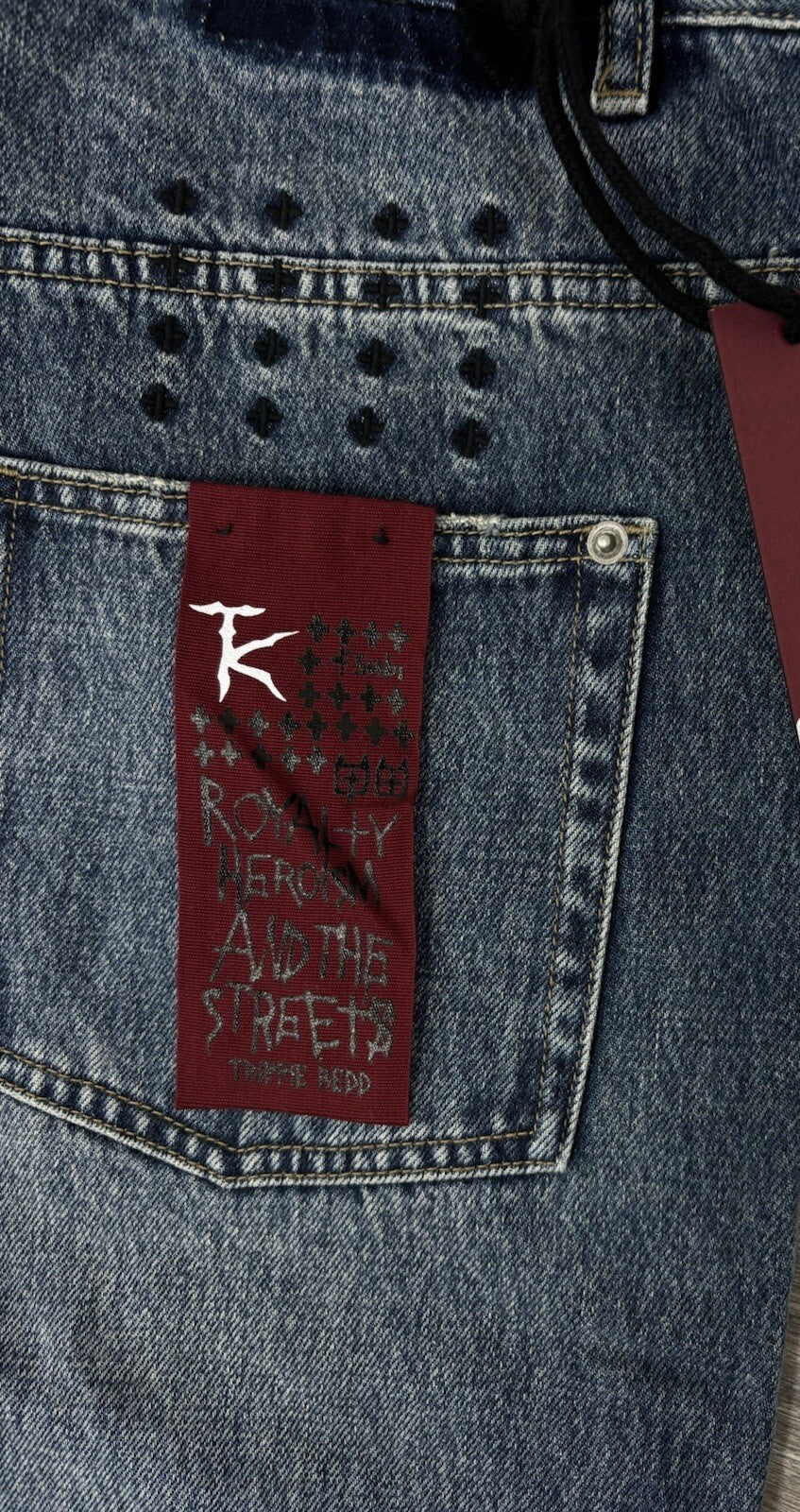 Size 33” - Ksubi X Trippie Redd Baggy Jeans With Zipper ‘ Denim ‘ | BRAND NEW!