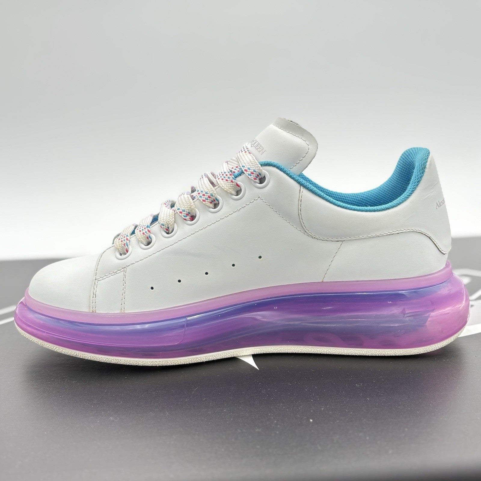 Size 42 (9 US) Alexander McQueen ' Transparent Sole White Purple ' | GREAT COND!