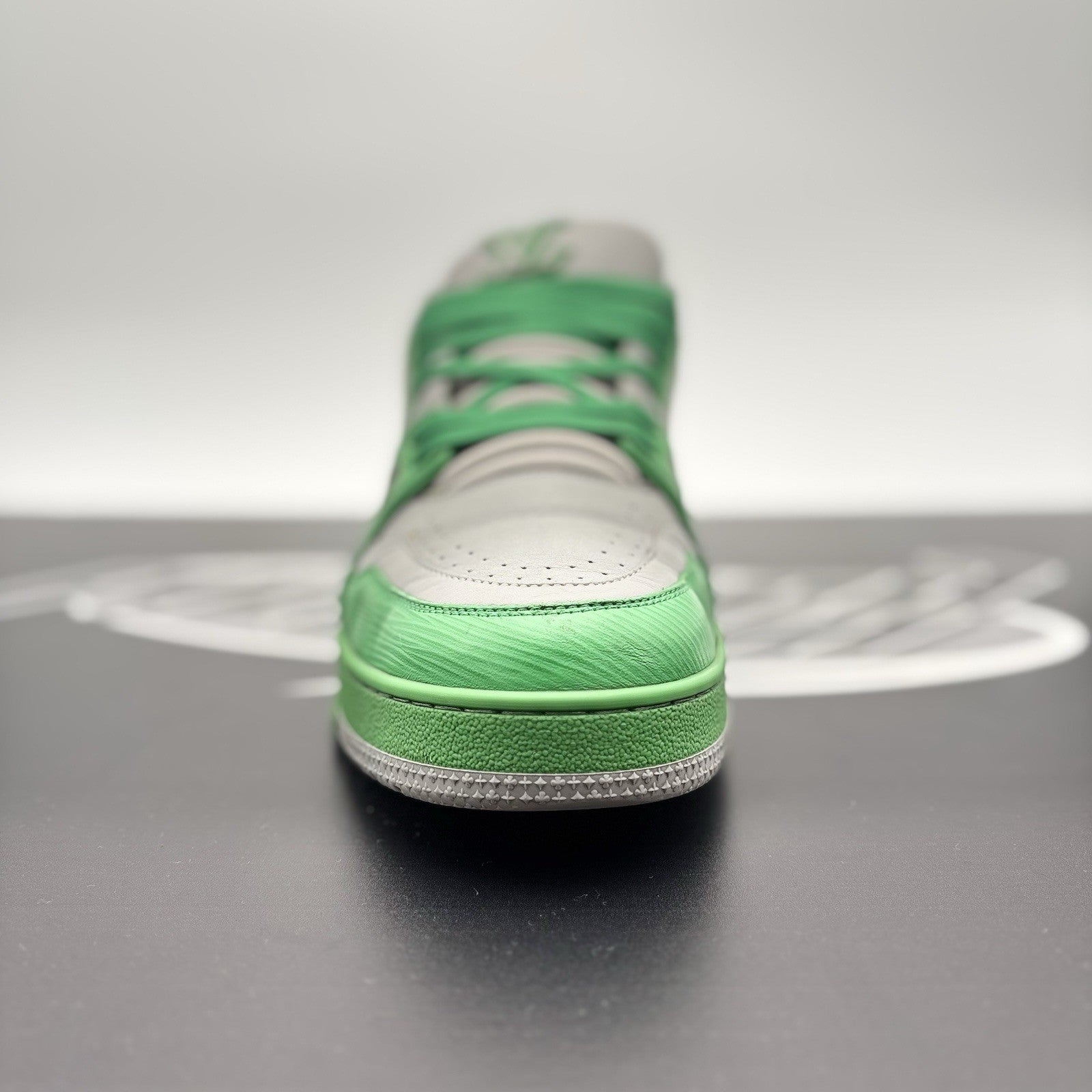 Size 10 LV (11-11.5 US) - Louis Vuitton Trainer ' Green Grey' | GOOD CONDITION!