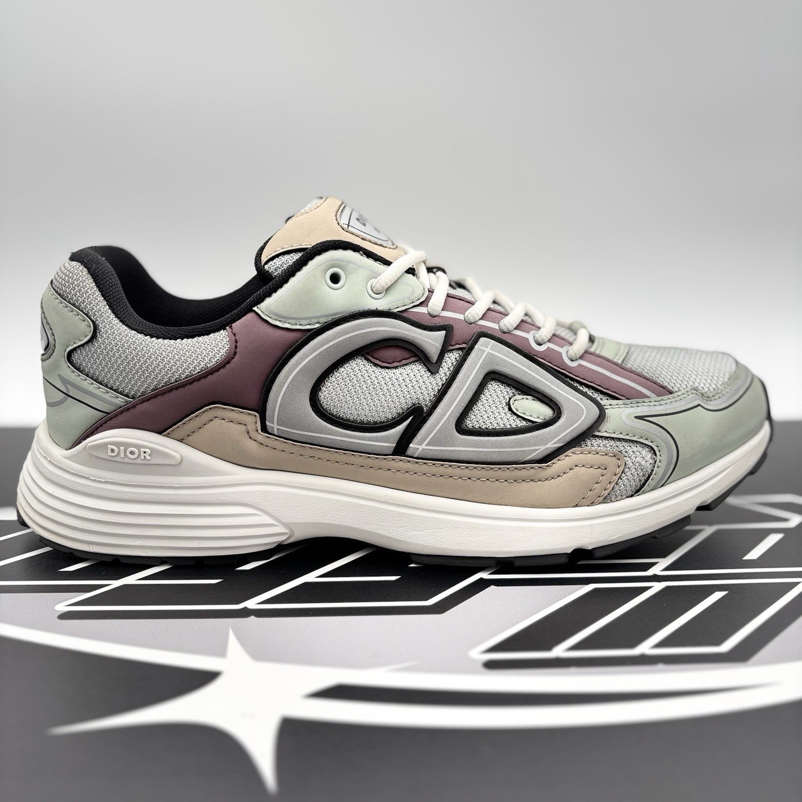 Size 44 (11 US) - Dior B30 Reflective Sneaker ' Light Green Purple ' | GOOD COND