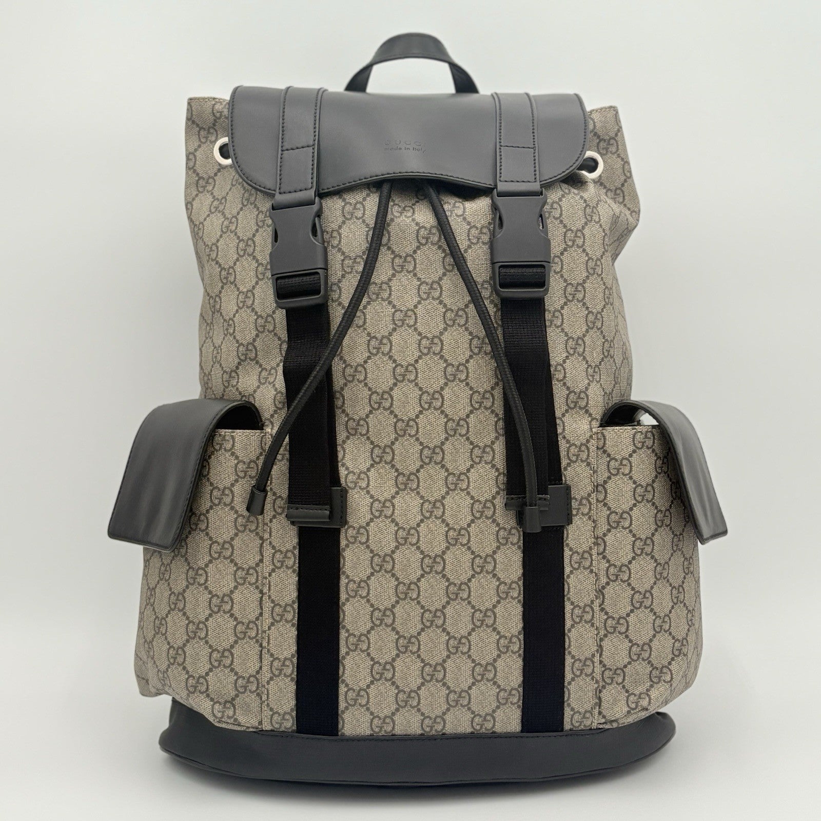 Gucci Soft Monogram GG Supreme Backpack ' Black Brown ' | GOOD CONDITION!