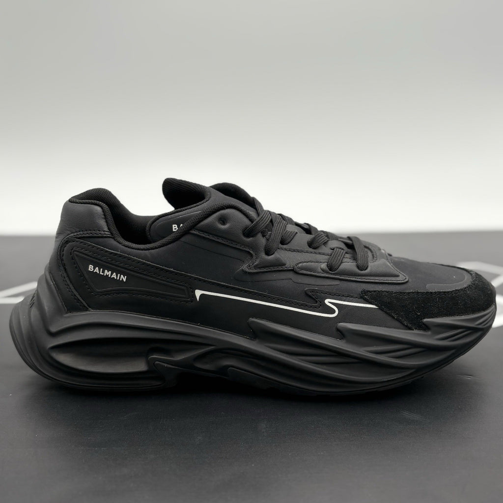 Size 42 (9 US) - Balmain Run Row Sneaker ' Black ' | SUPER CLEAN!