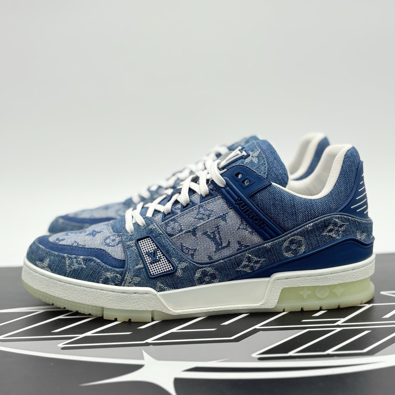 Size 8 LV (9-9.5  US) - Louis Vuitton Trainer Denim | SUPER CLEAN!