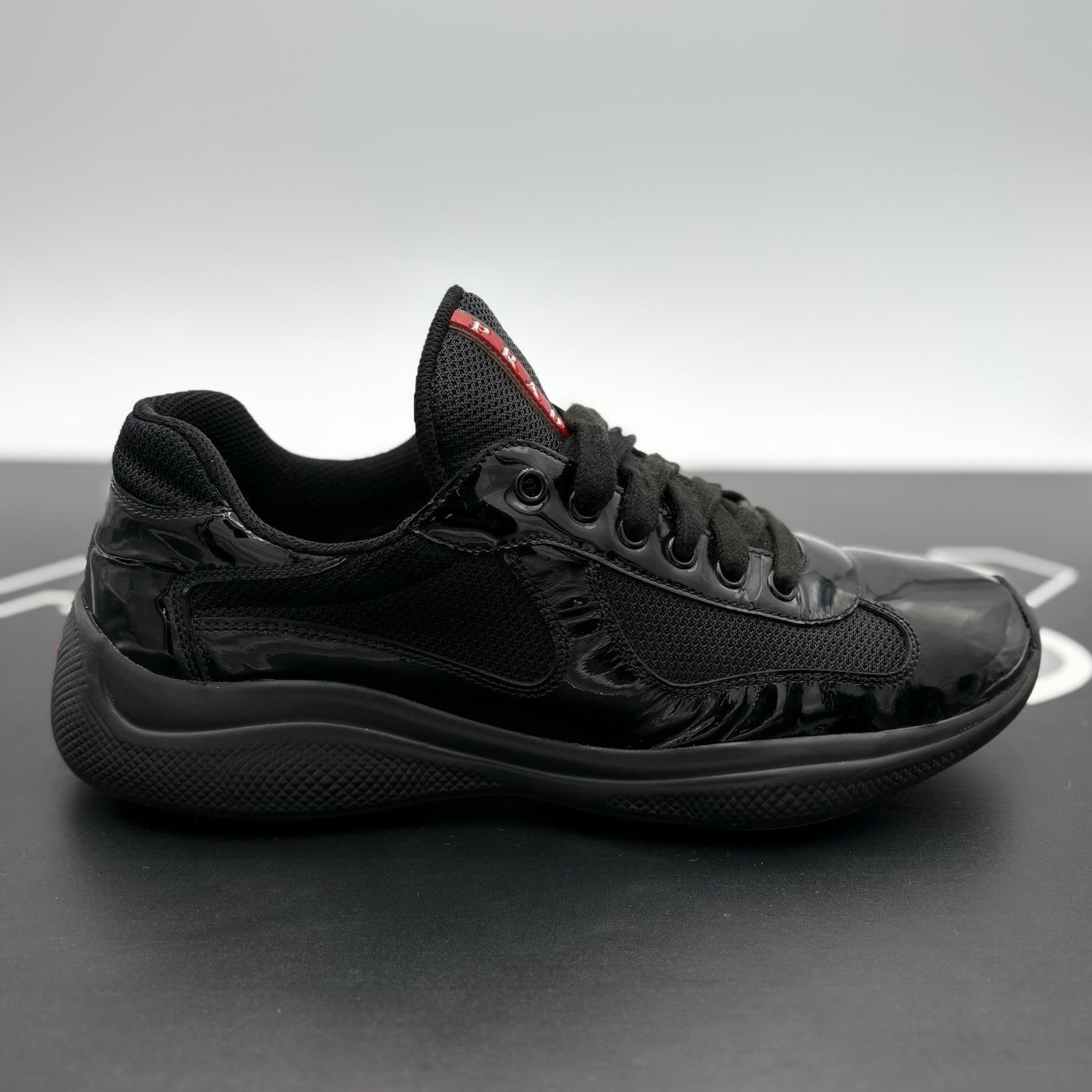 Size 7 UK (8 US) Prada Americas Cup ' Black ' | GOOD CONDITION!
