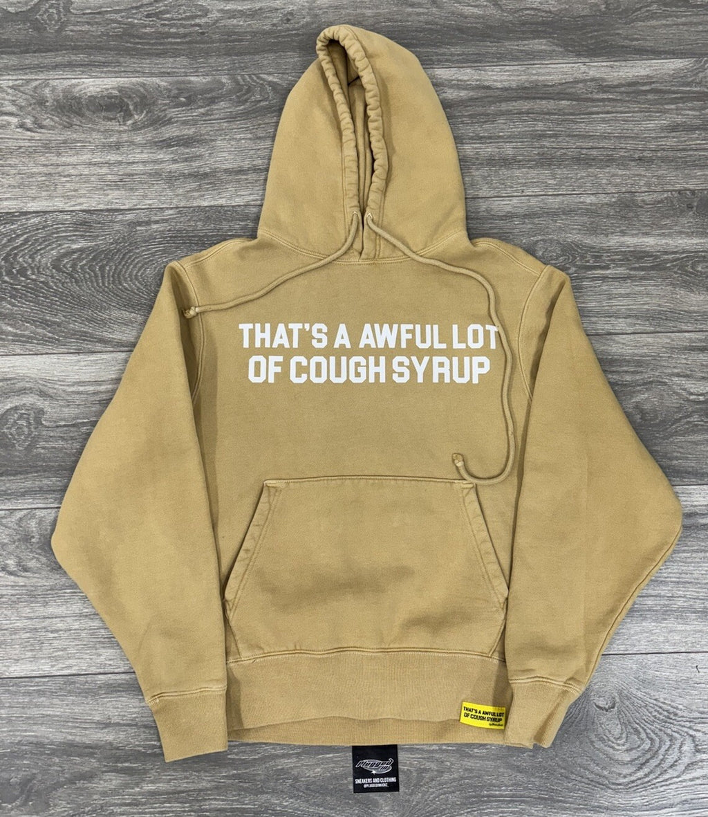 Size XS - Awful Lot Of Cough Syrup Hoodie ‘ Tan ‘ | BRAND NEW!
