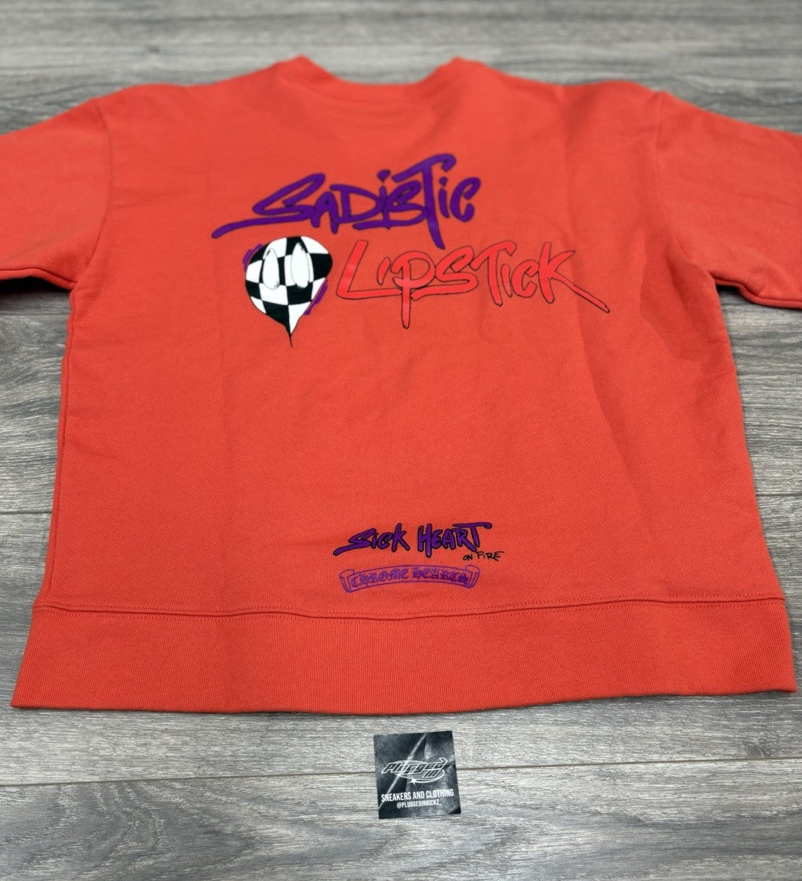 Size Medium - Chrome Hearts Matty Boy Sadistic Lipstick Crewneck ' Red ' | NEW!