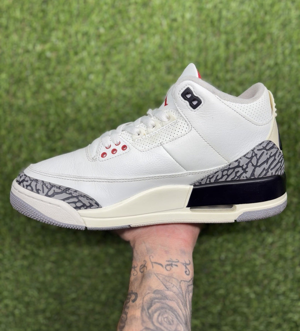 Size 8 - Air Jordan 3 Retro Mid ' White Cement Reimagined ' | SUPER CLEAN!