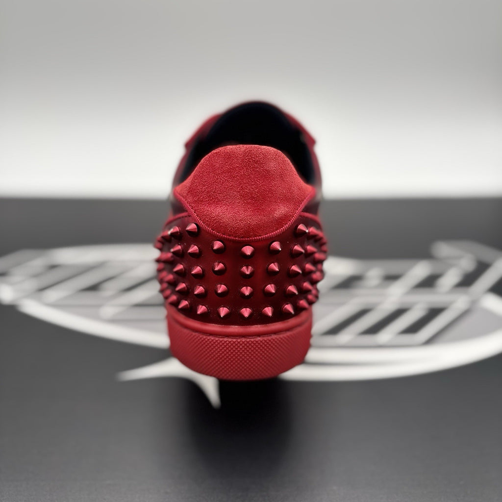 Size 43 (10 US) Christian Louboutin Low Spiked  ' Black Red ' | EXCELLENT!