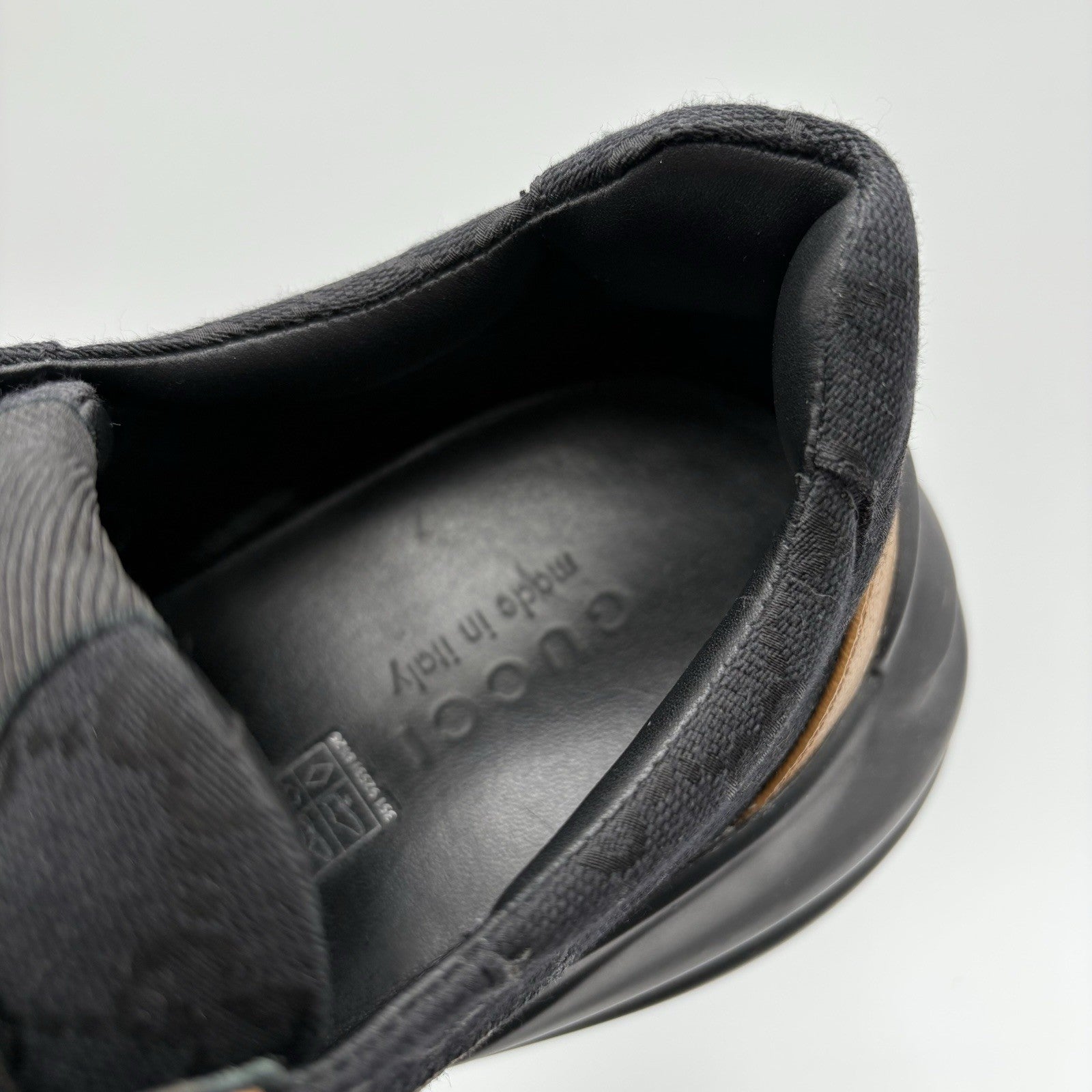 Size 11.5 G (12 US) Gucci Rhyton GG Supreme ' Black Khaki Beige ' | SUPER CLEAN!