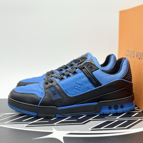 Size 11 LV (12-12.5 US) Louis Vuitton Trainer ' Black Blue ' | GREAT CONDITION!