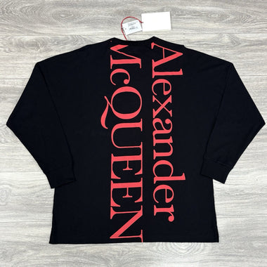 Printed Logo Long Sleeve Shirt Black Red