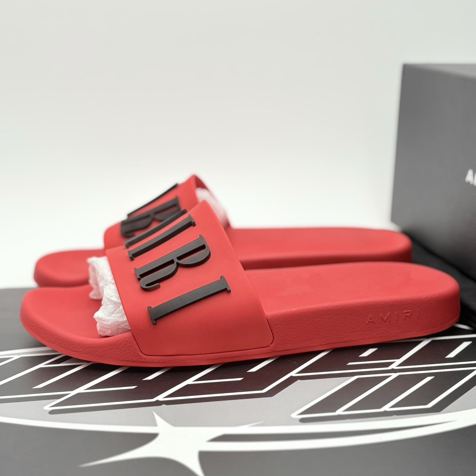 Size 45 - Amiri Logo Slides ' Red ' | BRAND NEW!