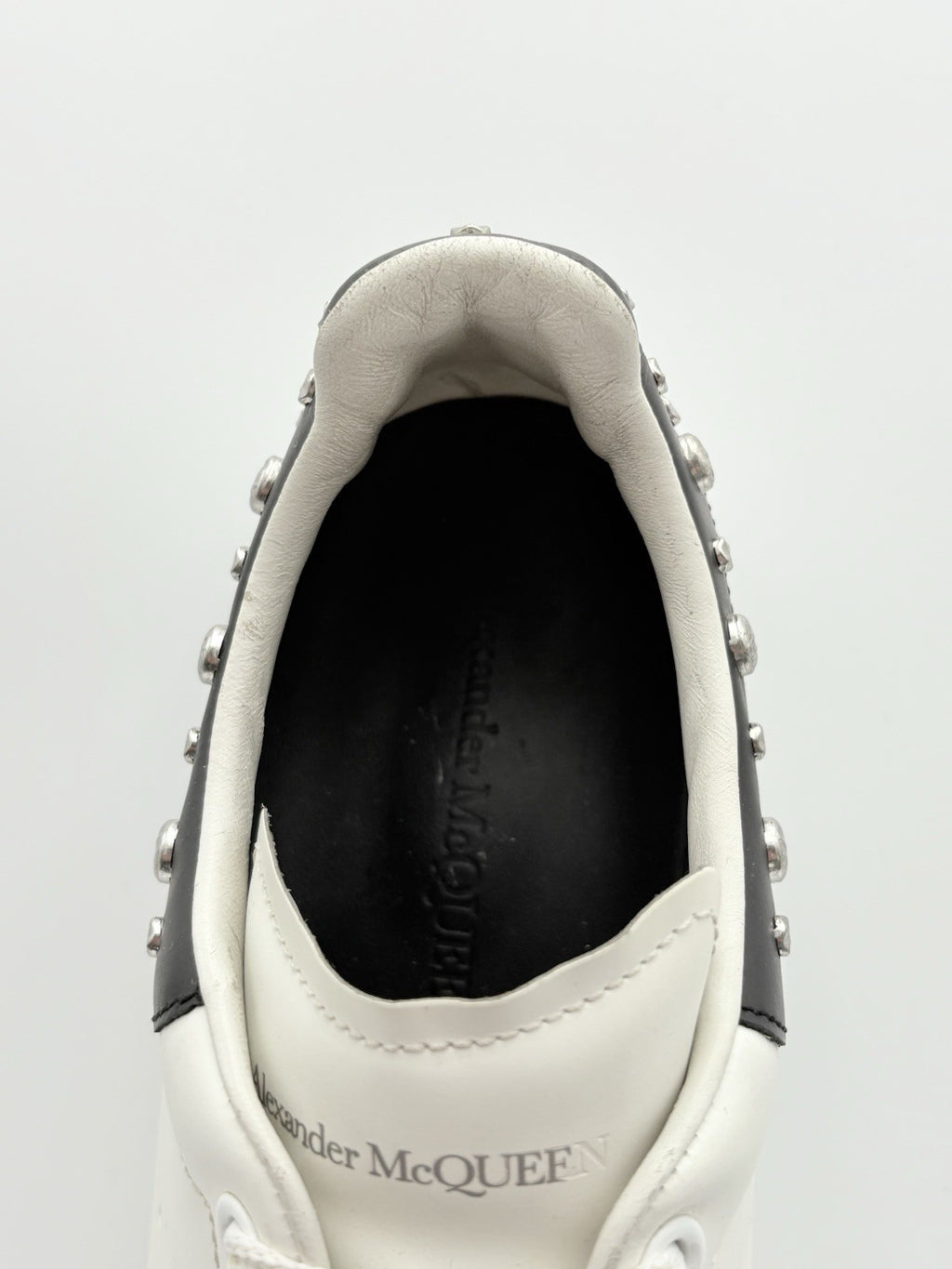 Size 45 (12 US) Alexander McQueen Studded Oversized ' White Black ' | GREAT COND