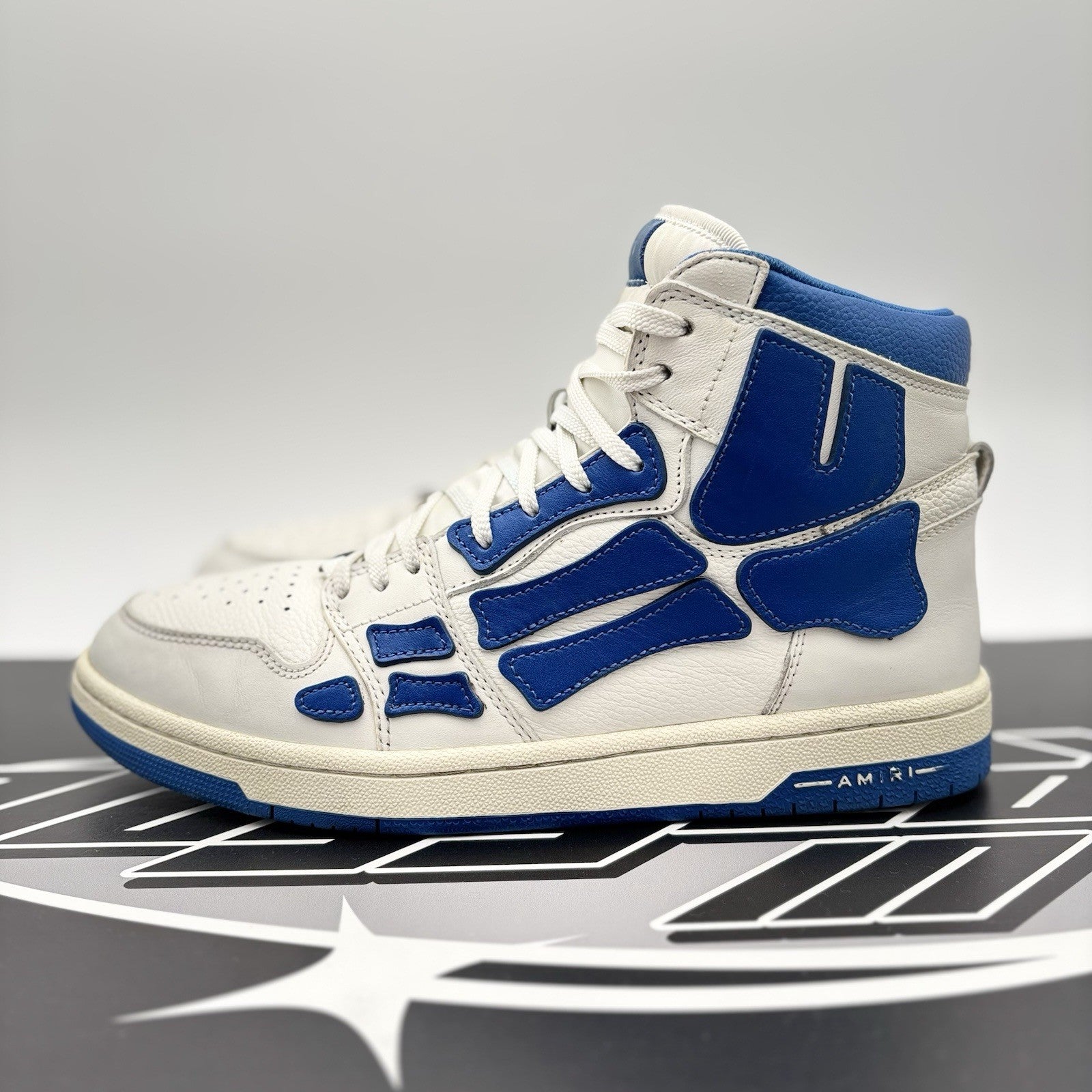Size 43 (10 US) Amiri Skel High Top ' White Blue ' | GOOD CONDITION!