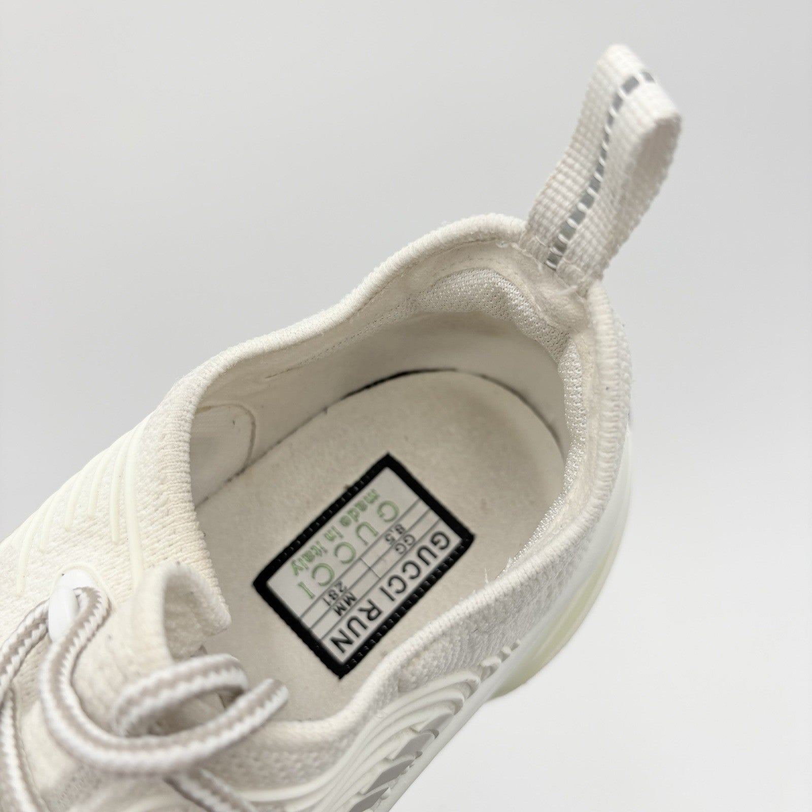 Size 8.5 G (9 US) Gucci Interlocking G Run Sneaker ' White ' | EXCELLENT COND!