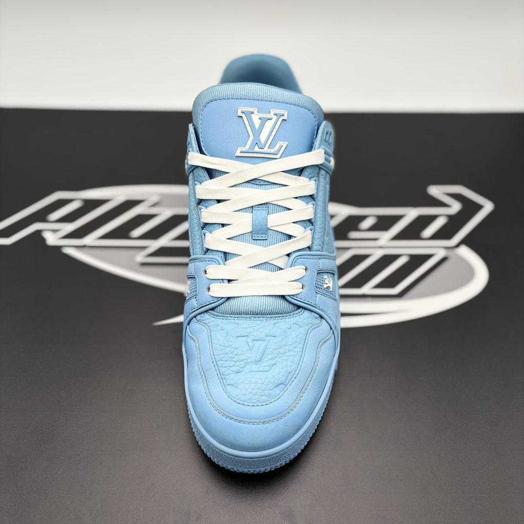 Size 9.5 LV (10.5-11 US) - Louis Vuitton Trainer ' Sky Blue ' | GREAT!