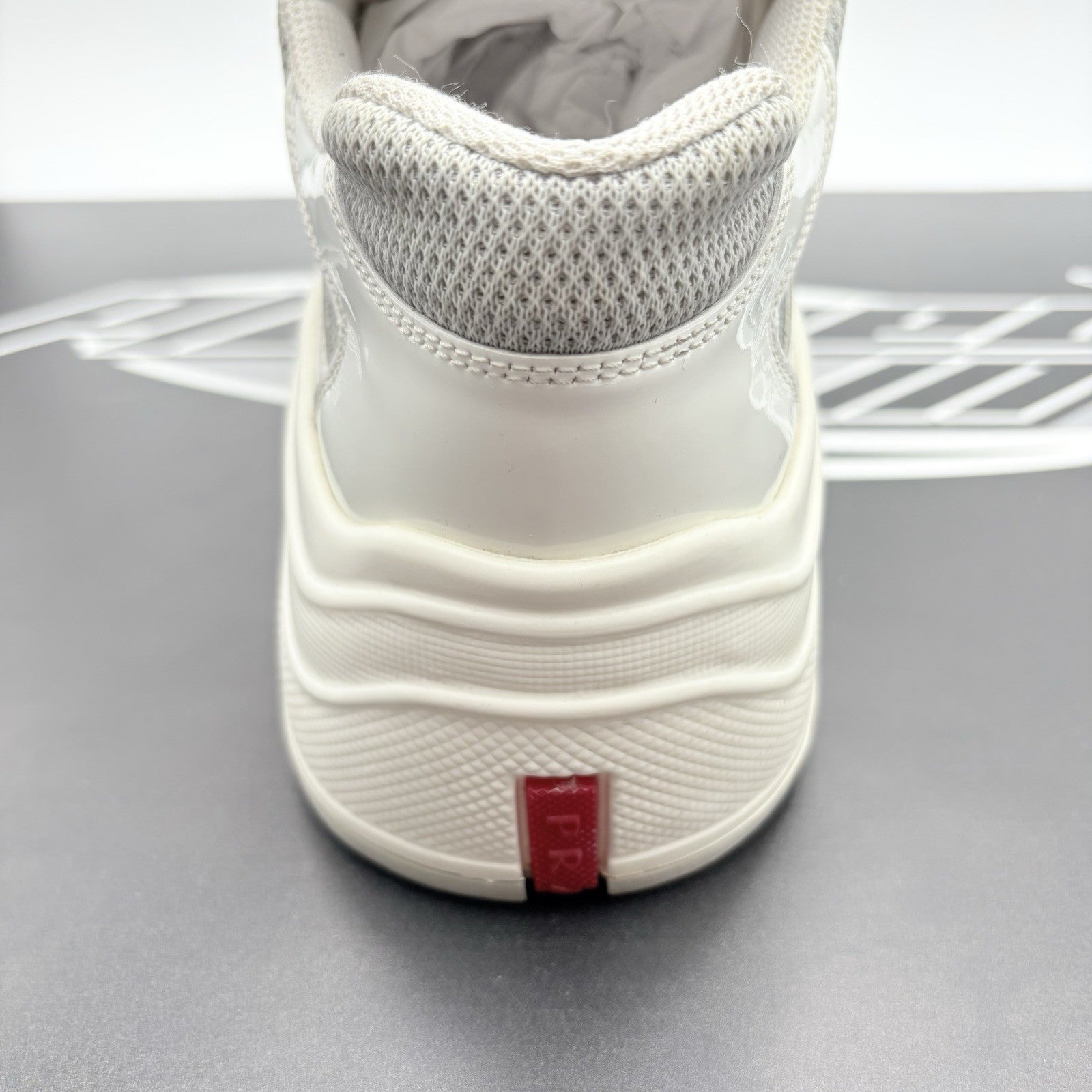 Size 8 UK (9 US) - Prada Americas Cup Sport ' White Grey ' | GREAT CONDITION!