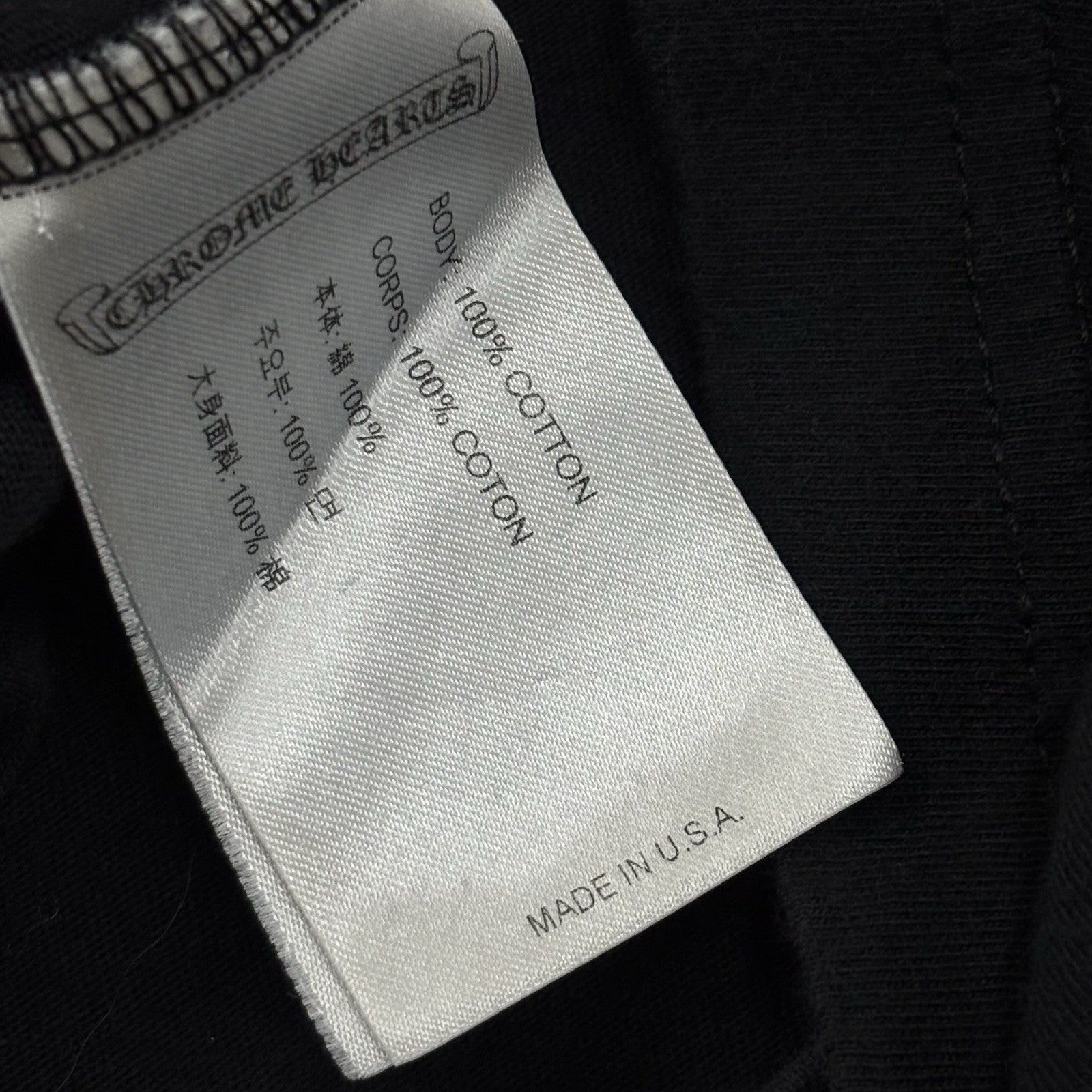 Size Small - Chrome Hearts Collar Print T-Shirt ' Black White ' | GOOD CONDITION