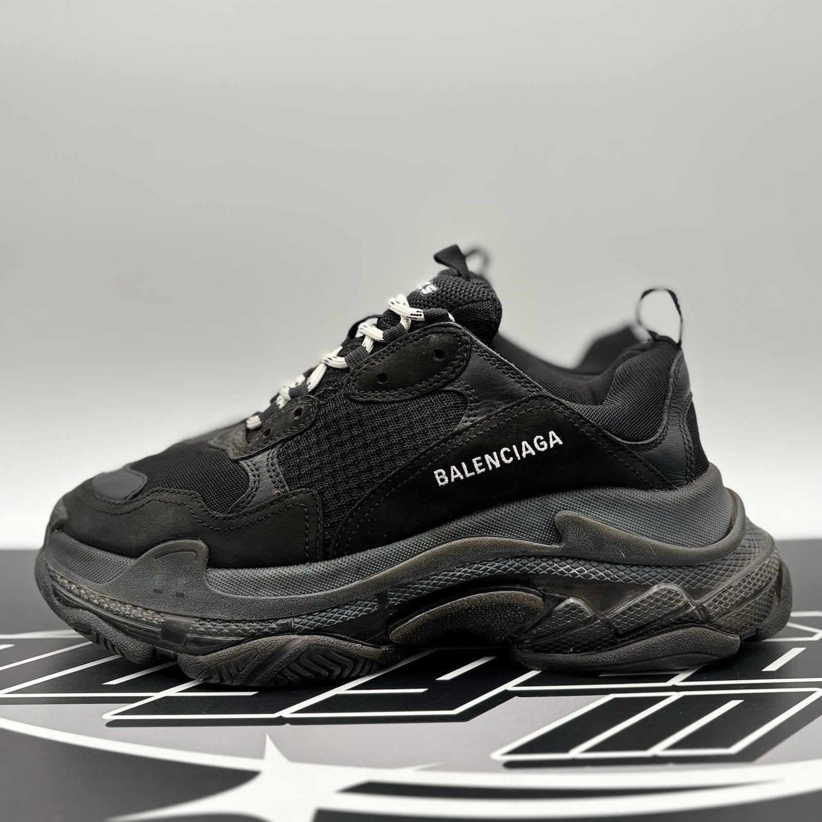 Size 42 (9 US) - Balenciaga Triple S ' Black ' | GOOD CONDITION!