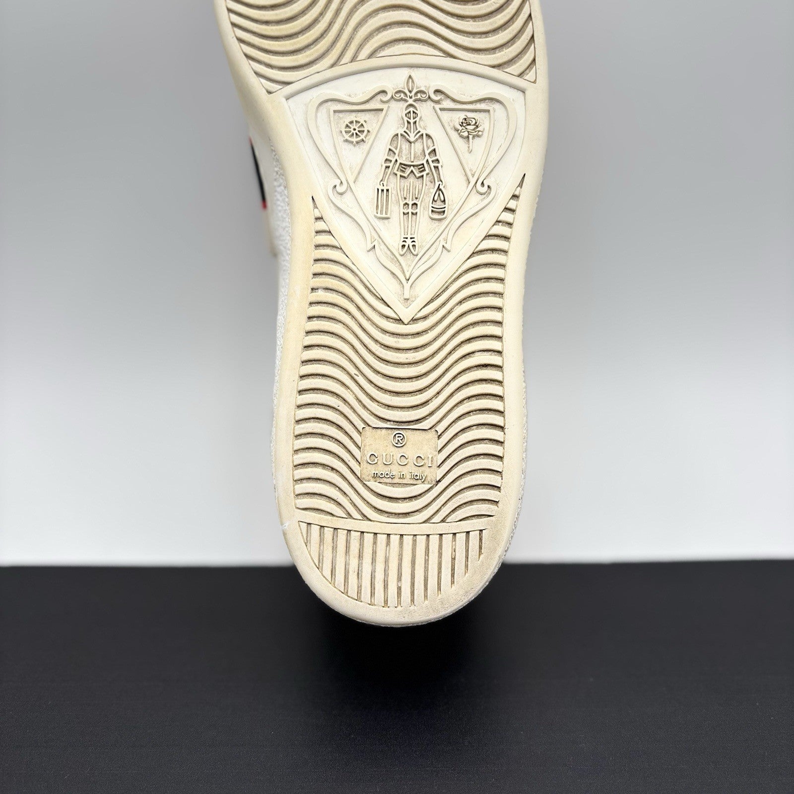 Size 11 G (11.5 US) - Gucci Ace Gucci Stripe ‘ White, Red ‘