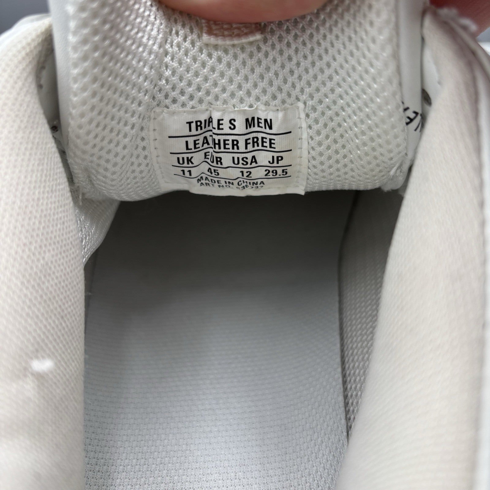 Size 45 (12 US) - Balenciaga Triple S ' Allover Logo White ' | GREAT!