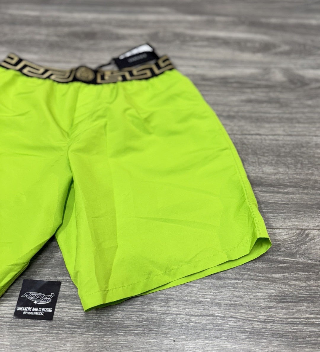 Size 4 - Versace Greca Border Boardshorts ' Green ' | NEW!