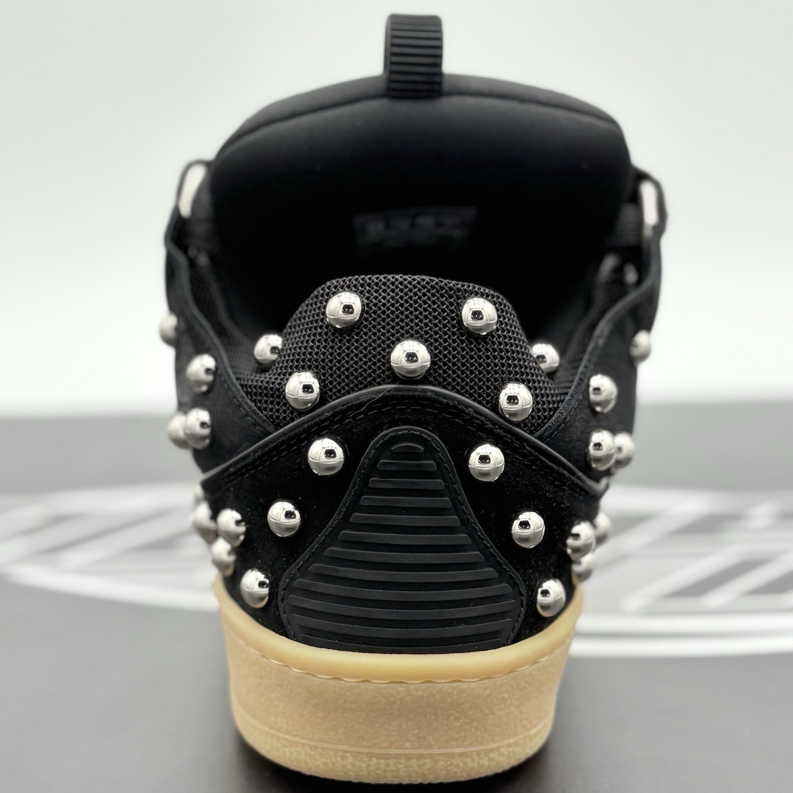 Size 44 (11 US) - Lanvin Studded Curb Sneaker ' Black ' | NEW!