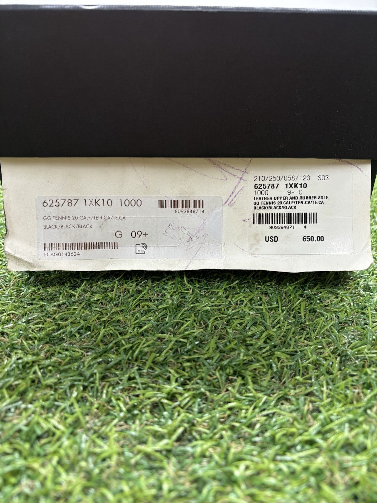 Size 9.5 G (10 US) - Gucci Ace GG ' Black ' | GOOD CONDITION!