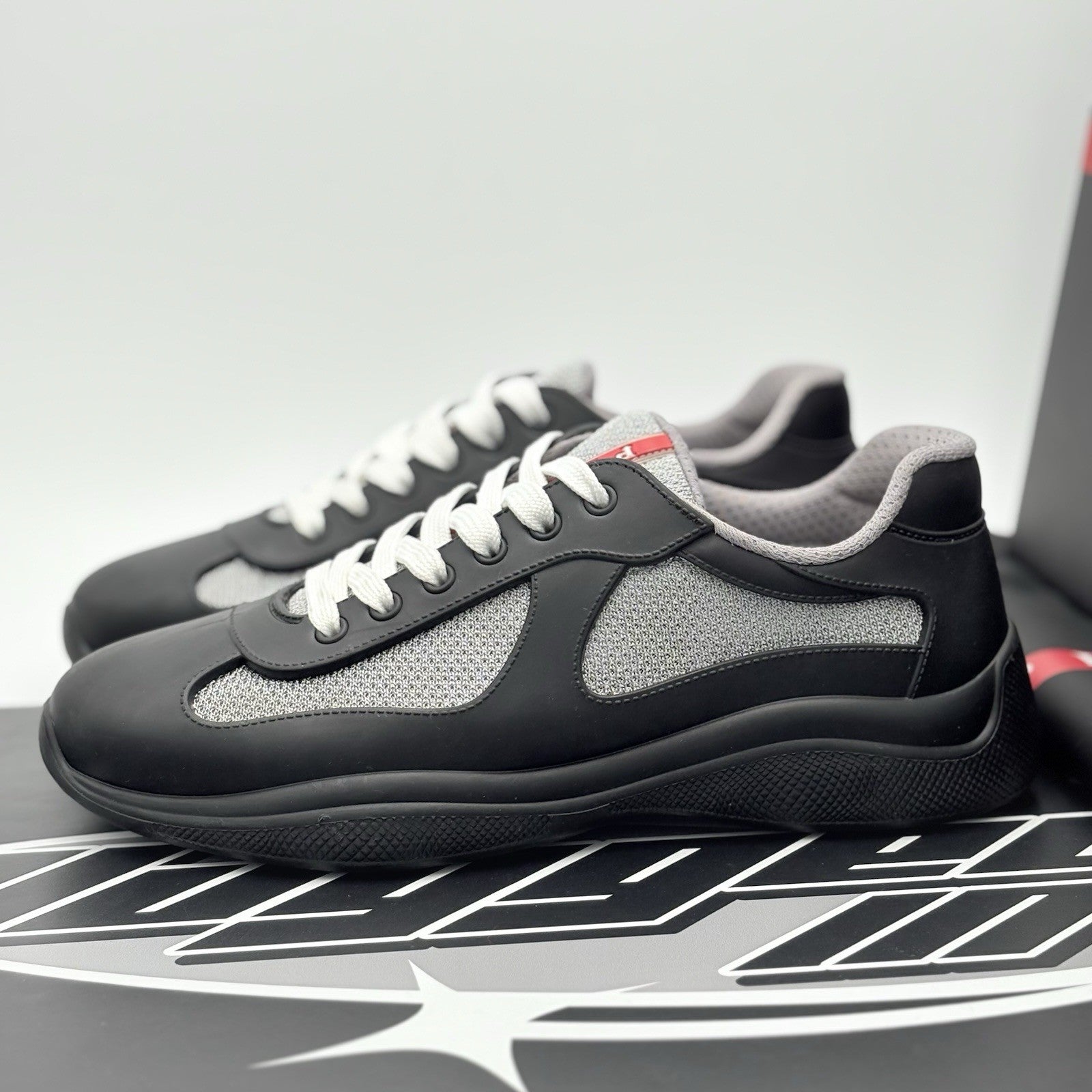Size 40 (7 US) - Prada America's Cup Soft Rubber ' Black ' | SUPER CLEAN!