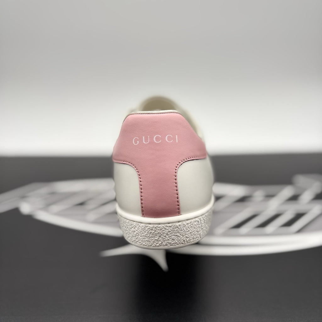 Size 40.5 (8 US) - Gucci Ace ' Interlocking G, White, Pink ' | GREAT CONDITION