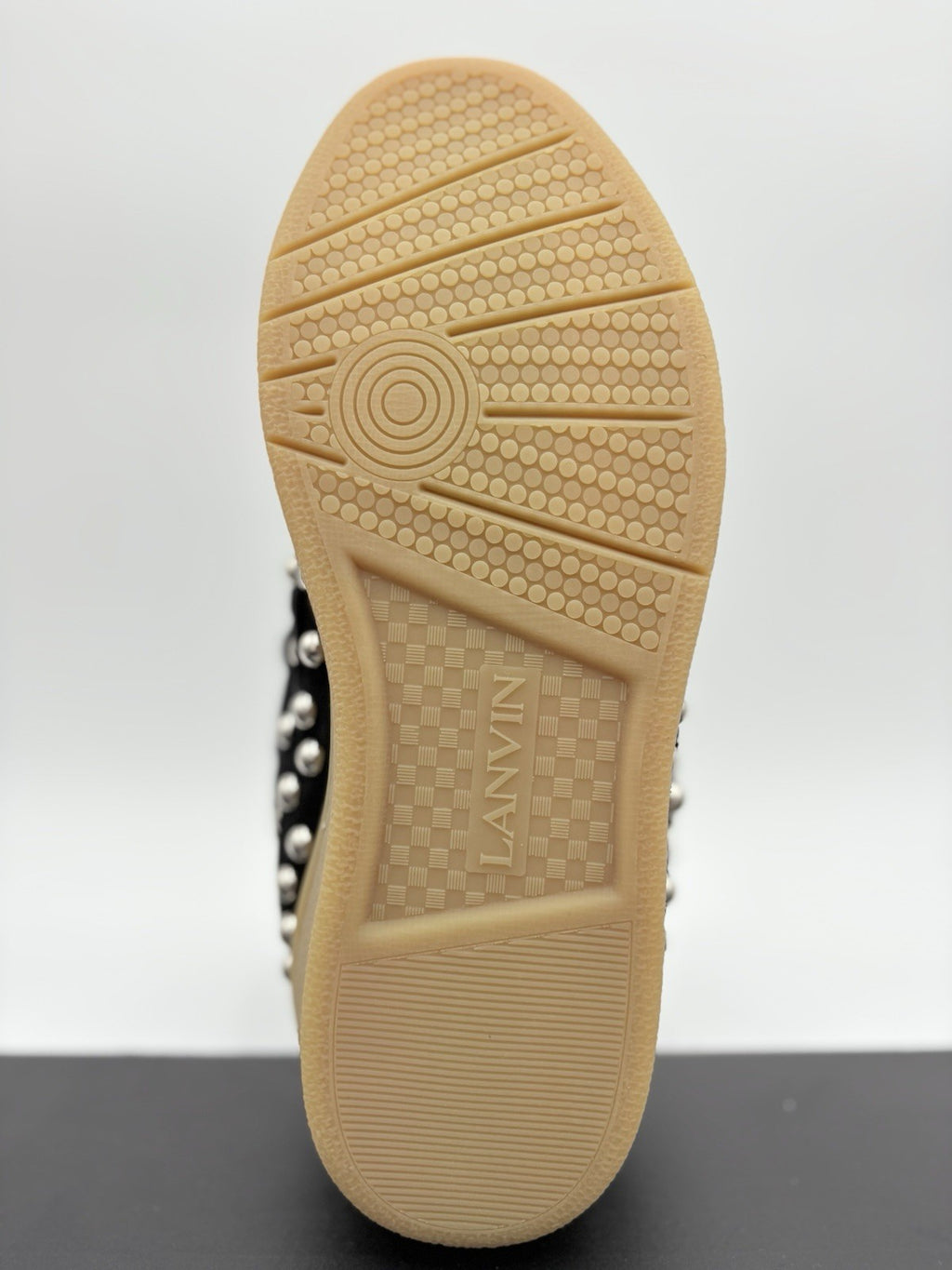 Size 44 (11 US) - Lanvin Studded Curb Sneaker ' Black ' | NEW!