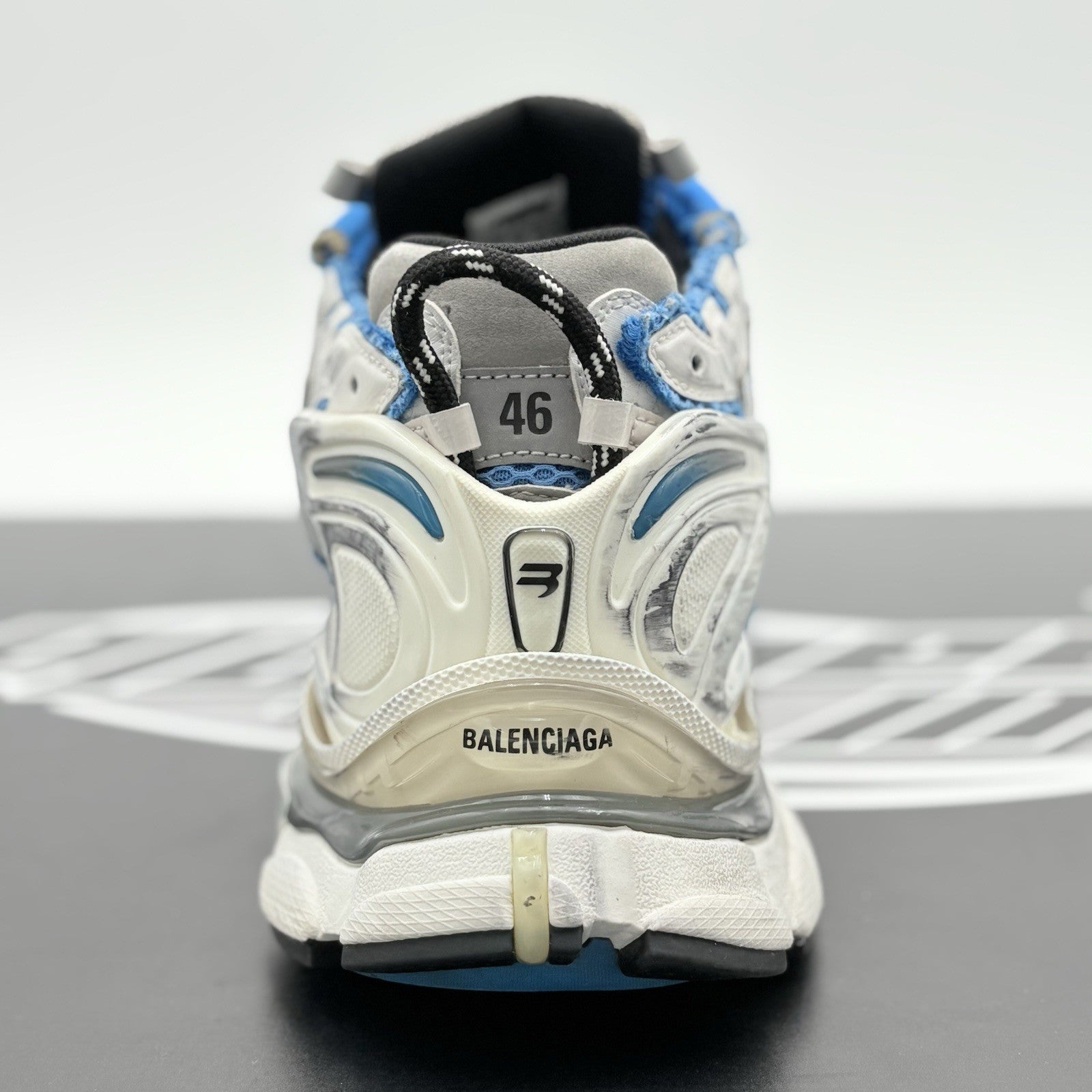 Size 46 (13 US) - Balenciaga Runner ' White Blue ' | CLEAN!