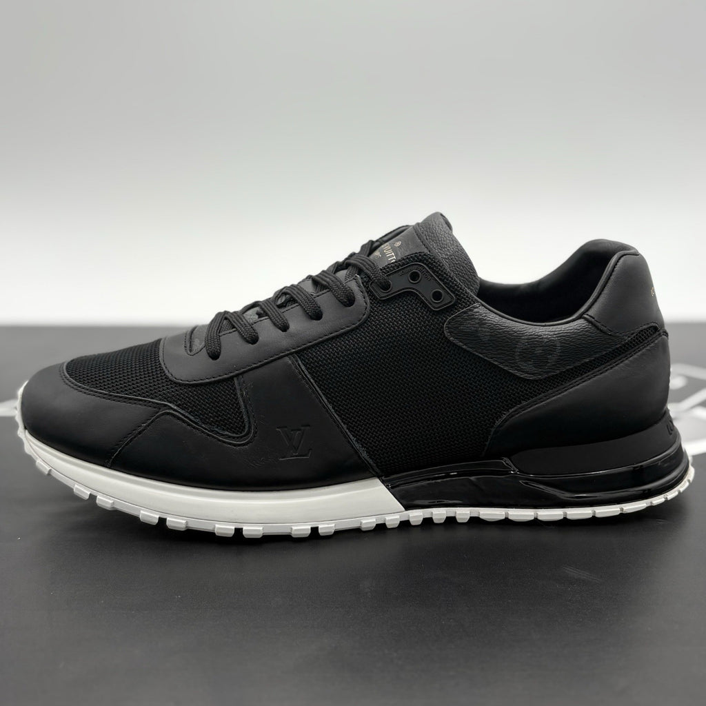 Size 9.5 LV (10.5-11 US) Louis Vuitton Run Away Sneaker ' Black White ' | GOOD!