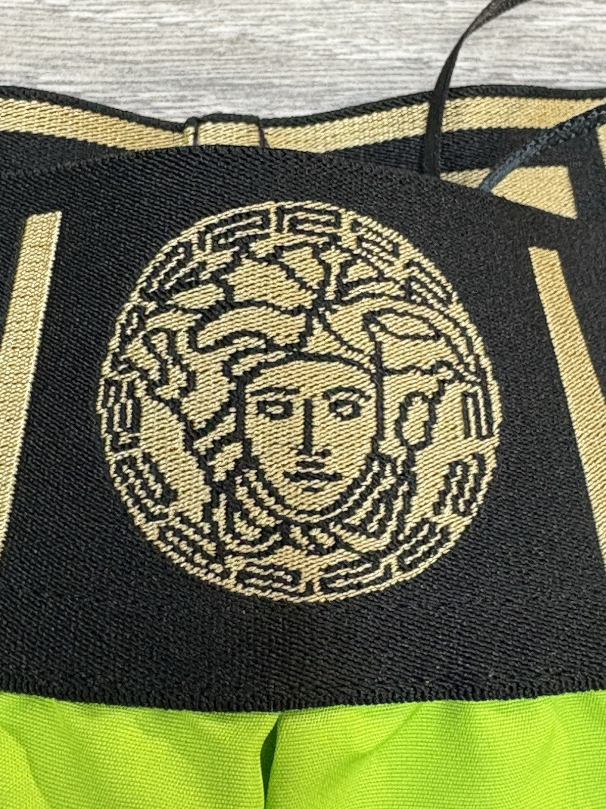 Size 4 - Versace Greca Border Boardshorts ' Green ' | NEW!